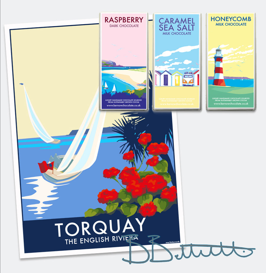 Torquay Sailing Art Print
