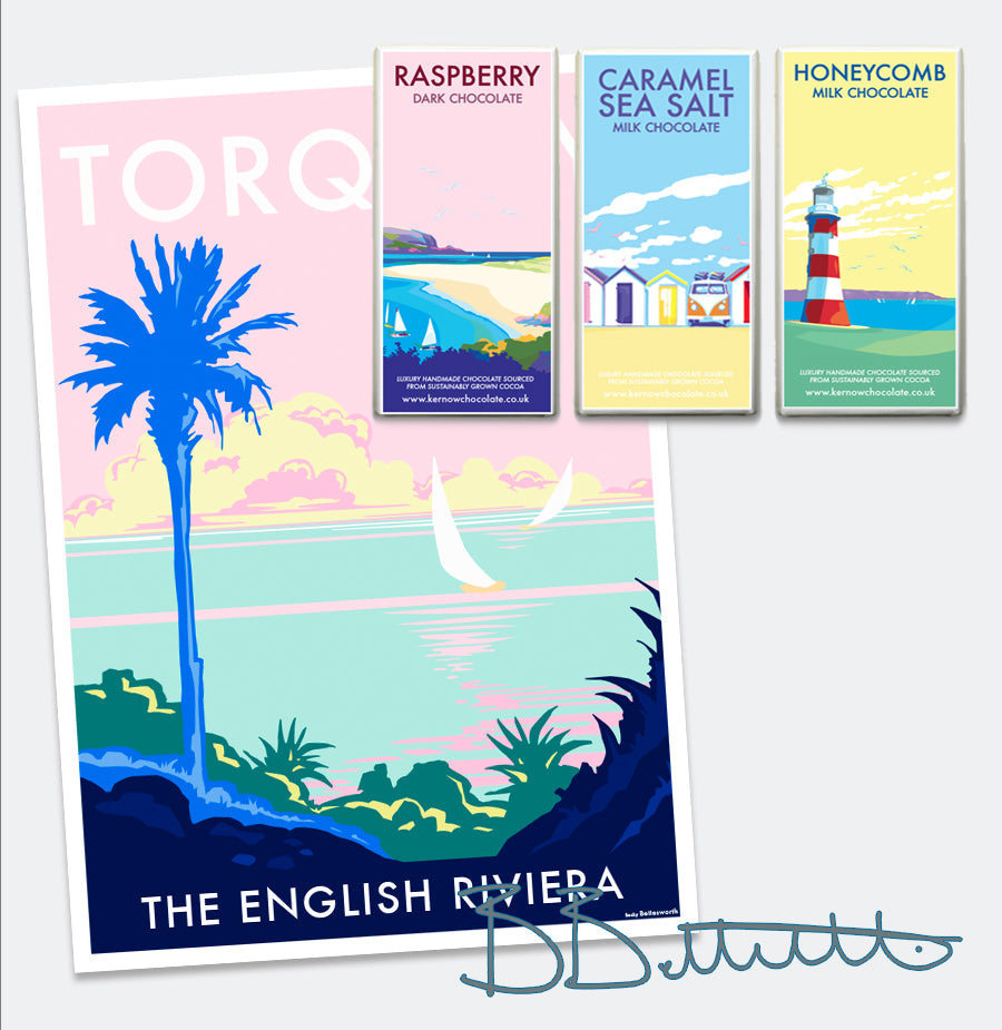 Torquay Palm Vintage Seaside Print