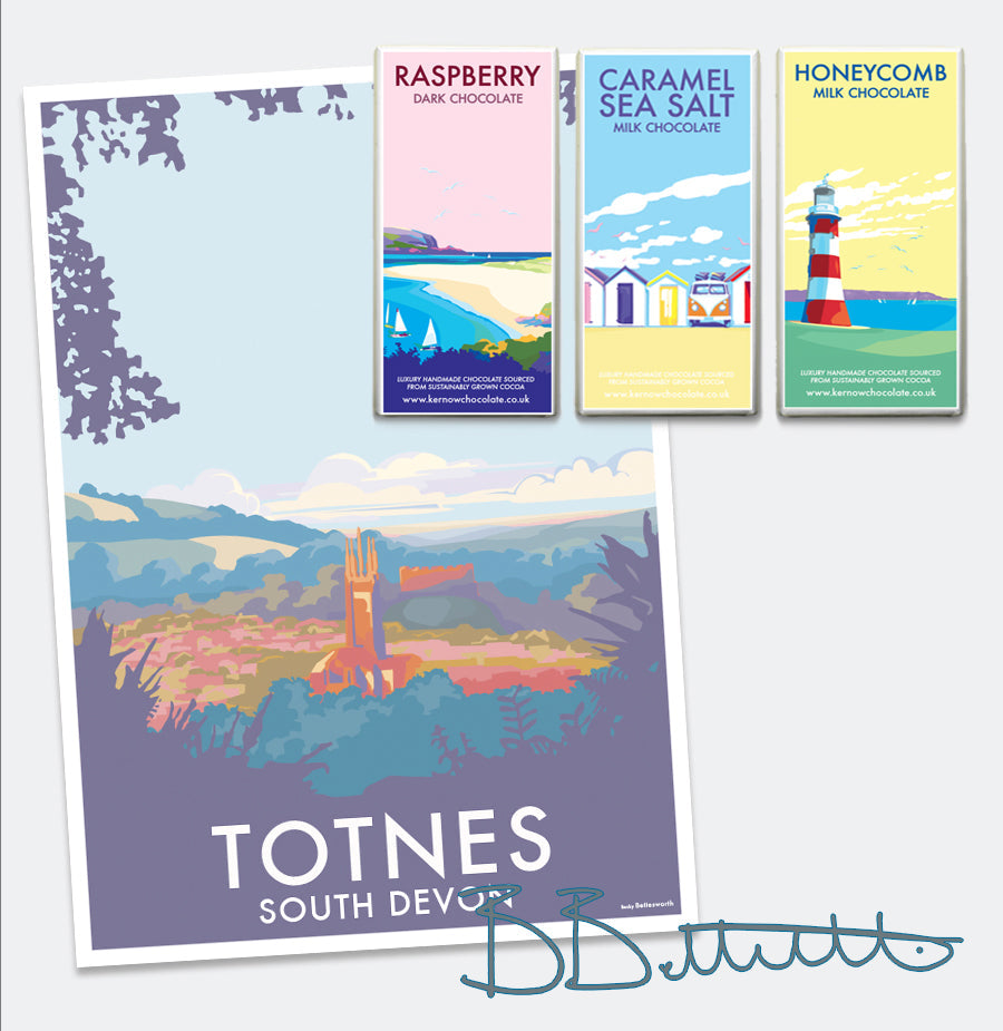 Totnes Vintage Travel Poster Print