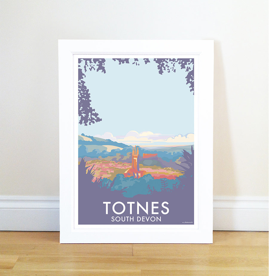 Totnes Vintage Travel Poster Print