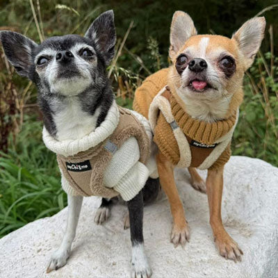 Step In Soft Touch Suede Faux Fur Lined Puppy and Small Dog Harness Caramel