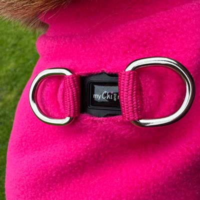 Tiny Toastie Water Repellent Fleece Dog Coat in Hot Pink