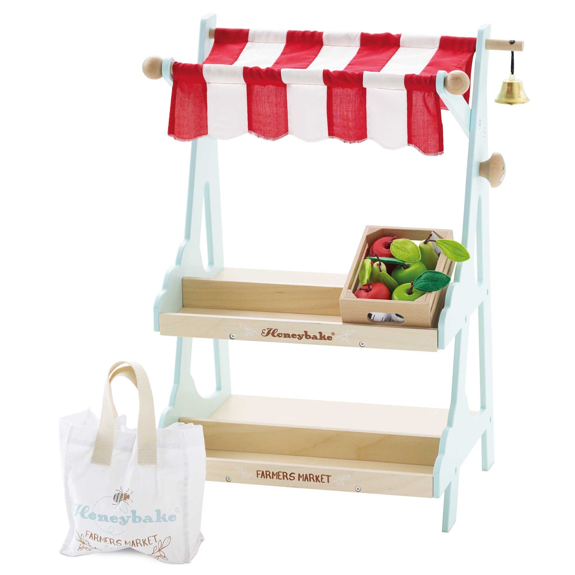Wooden Market Stall with Fruit Play Food Crate
