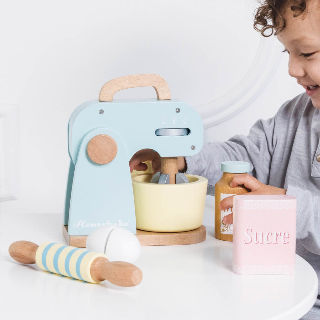 Wooden Baker's Mixer Set with Play Ingredients