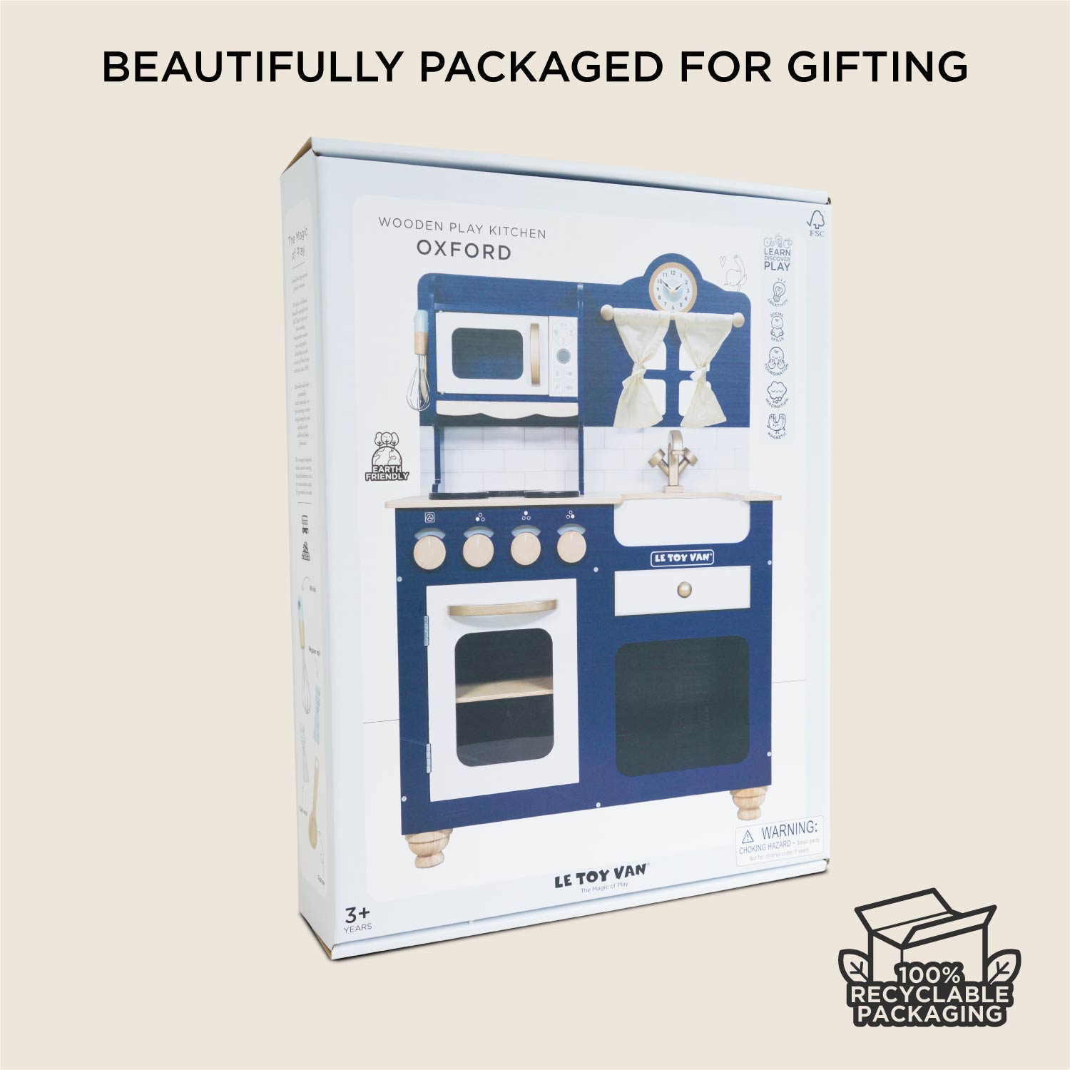 Wooden Play Kitchen in Royal Blue