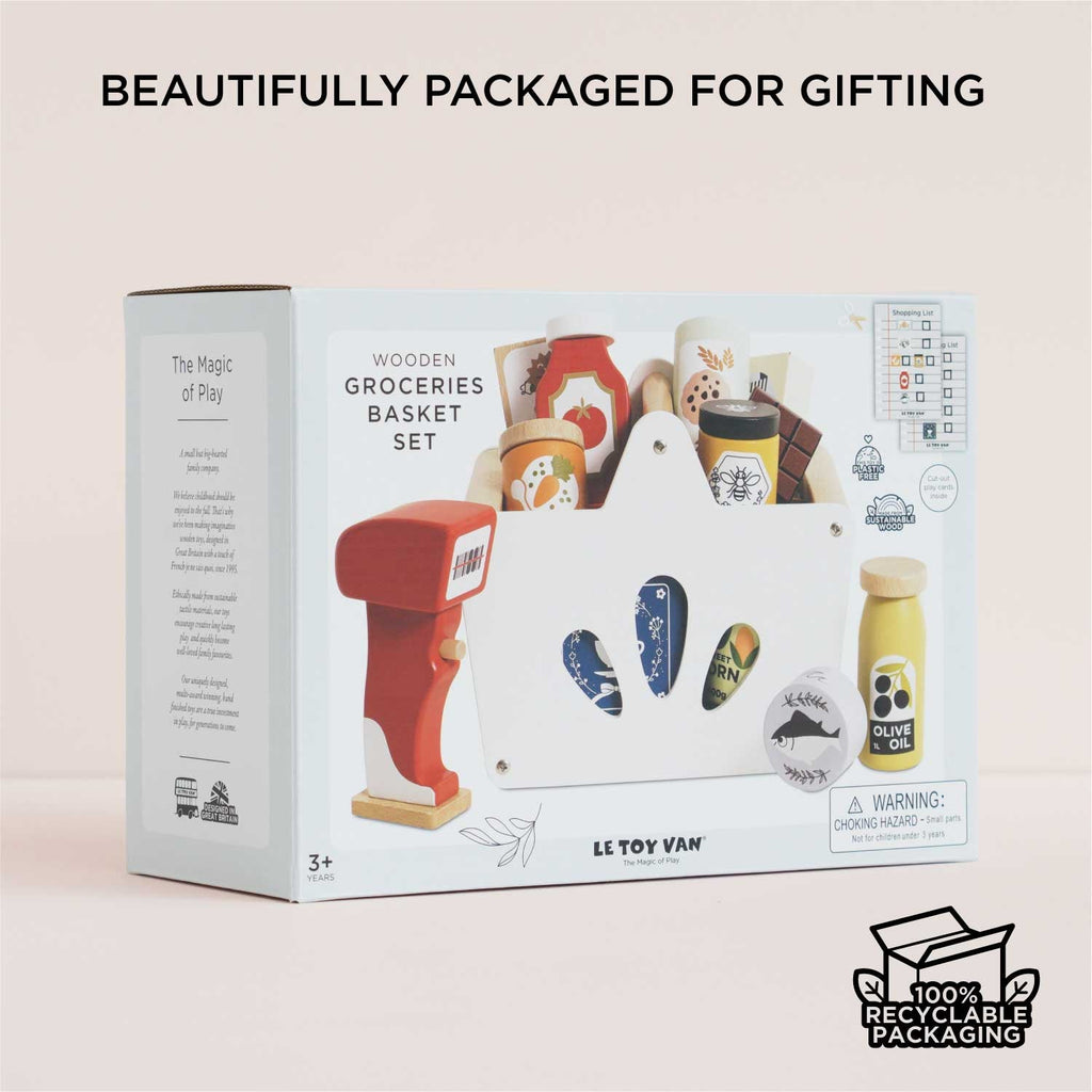 Wooden Grocery Set with Barcode Scanner