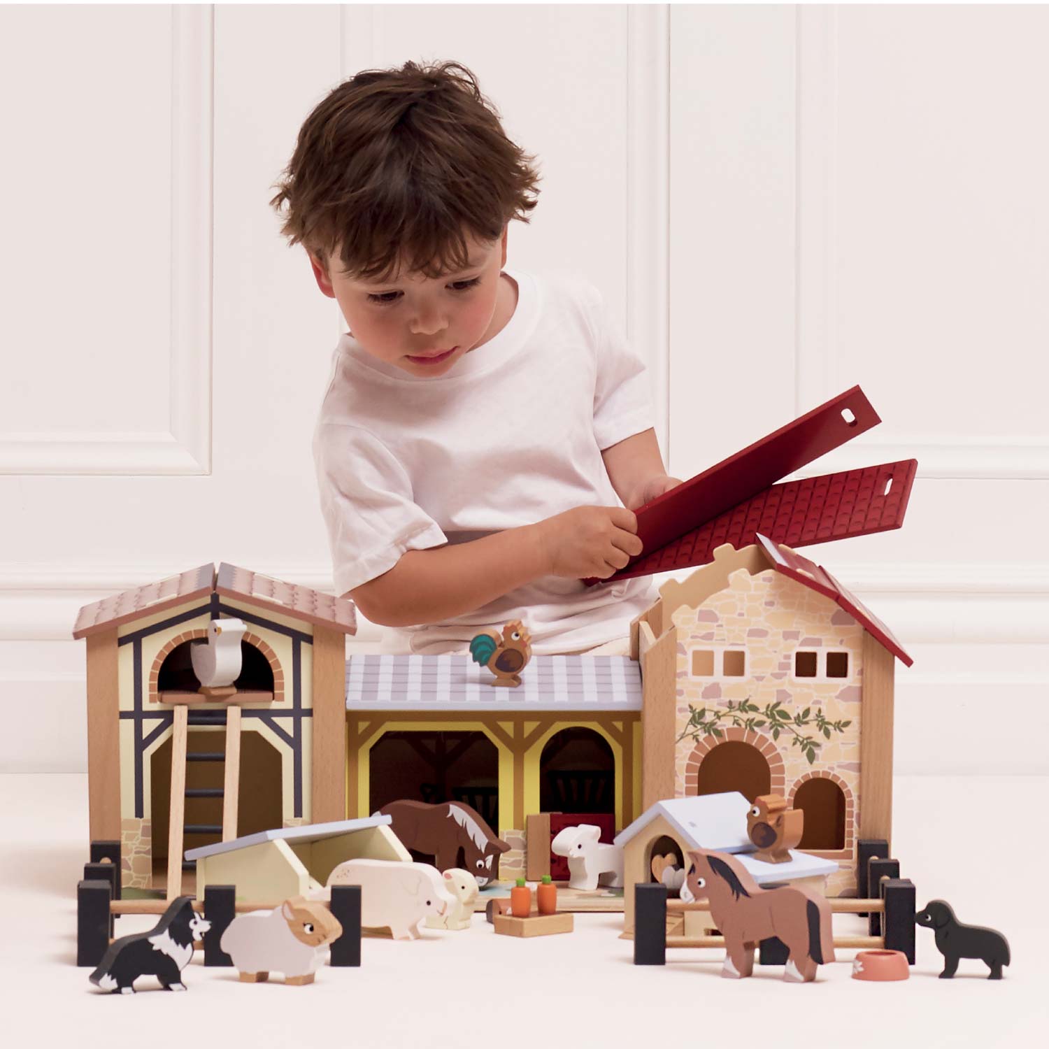 Wooden Farmyard Stables Playset