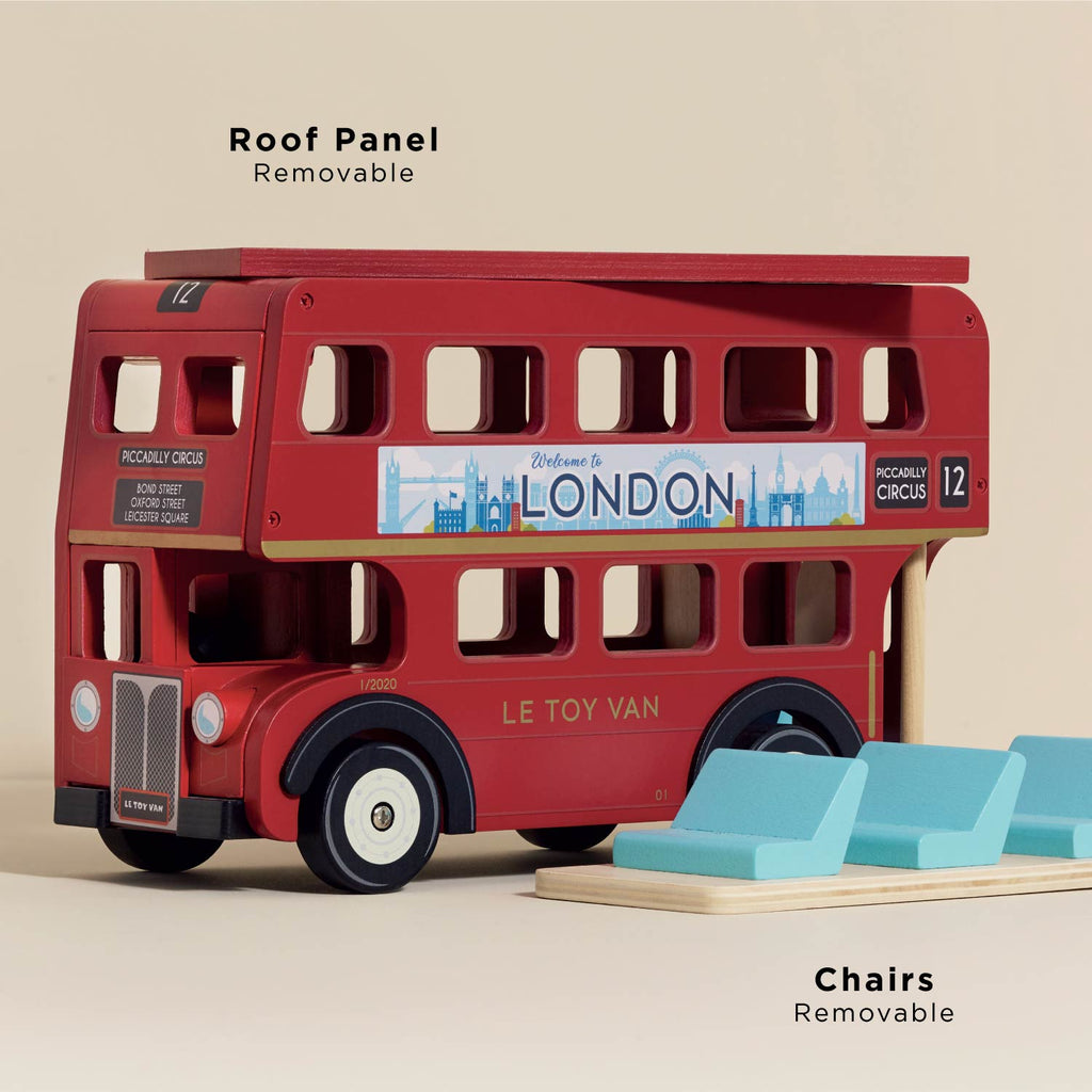 Wooden London Bus Toy