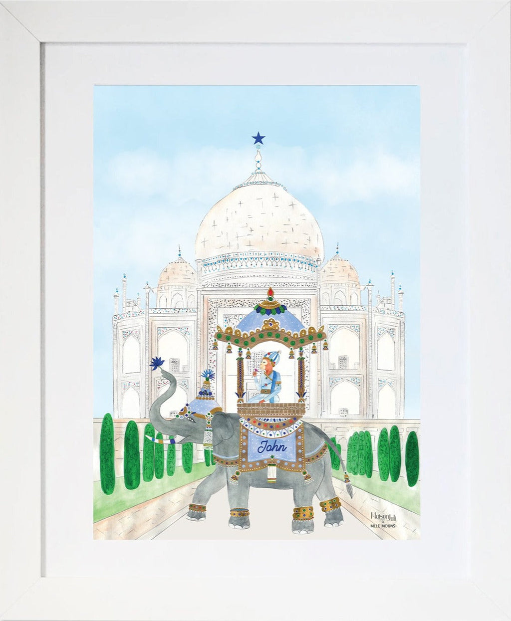 Taj Mahal Framed Art Print for Boys