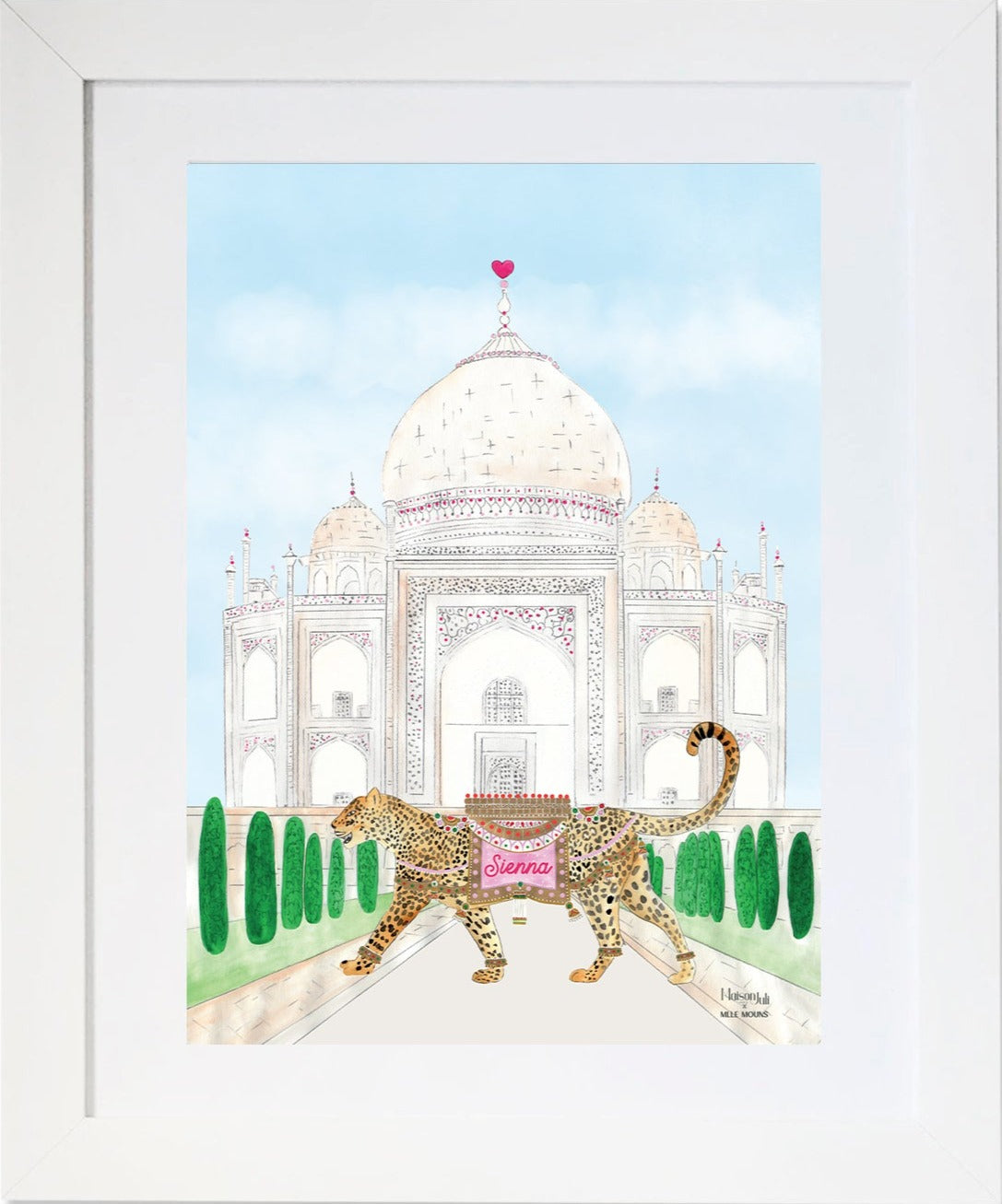 Leopard of the Taj Mahal Print for Girls