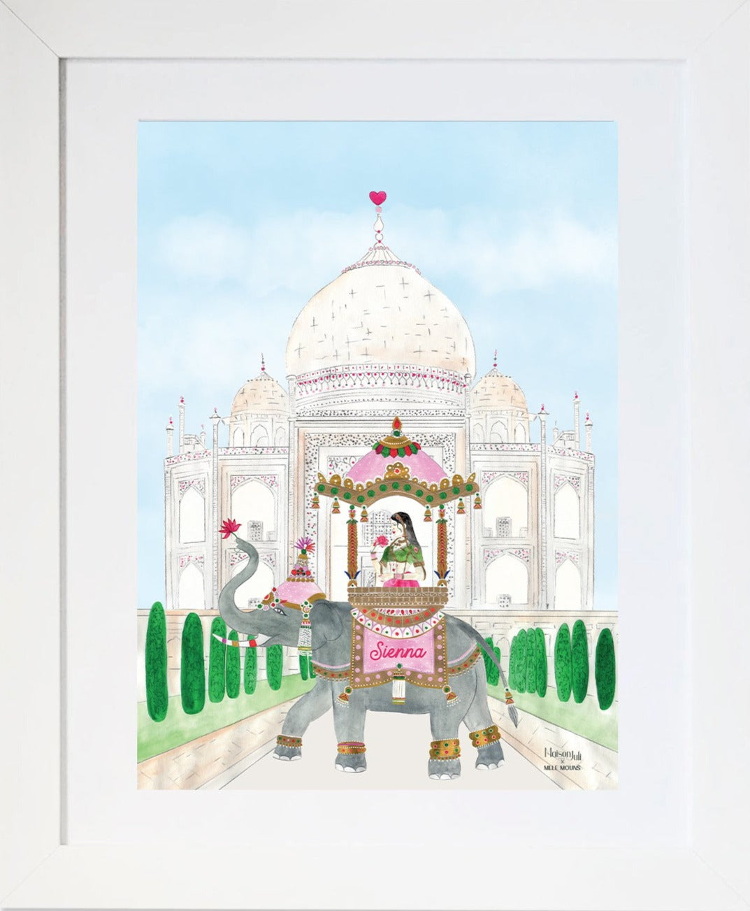 Taj Mahal Framed Art Print for Girls Bedrooms
