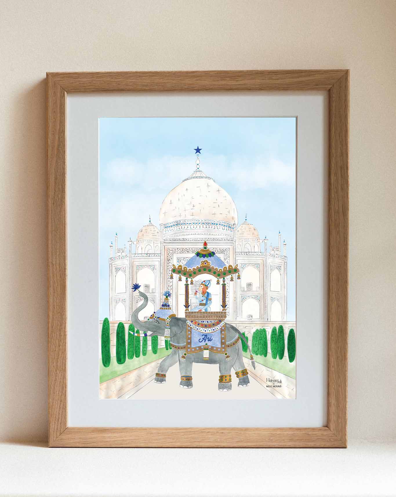 Taj Mahal Framed Art Print for Boys