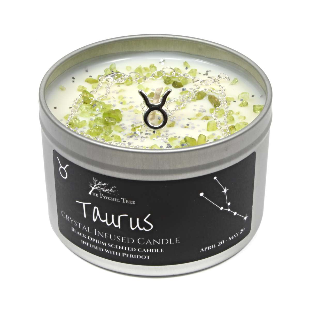 Taurus Crystal and Jewellery Scented Zodiac Candle