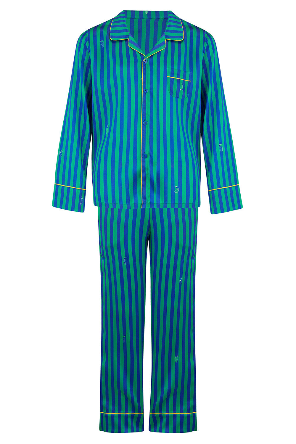 Rainforest Stripe Silk Pyjama Set for Boys