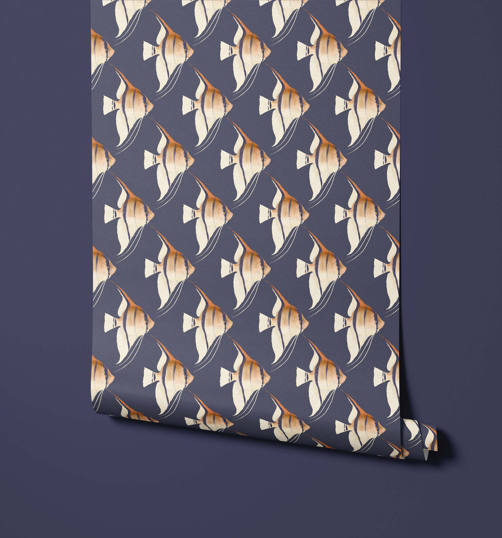 Geometric Angelfish Design Print