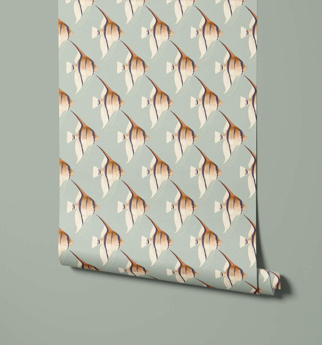 Geometric Angelfish Design Print