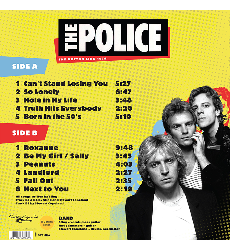 The Police Bottom Line 1979 12 Inch Album 180g Vinyl