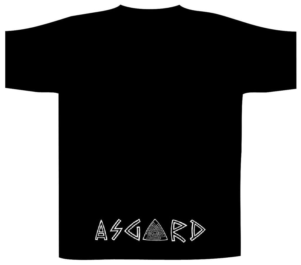 Viking Heart Turquoise & Yellow Unisex Black T-shirt