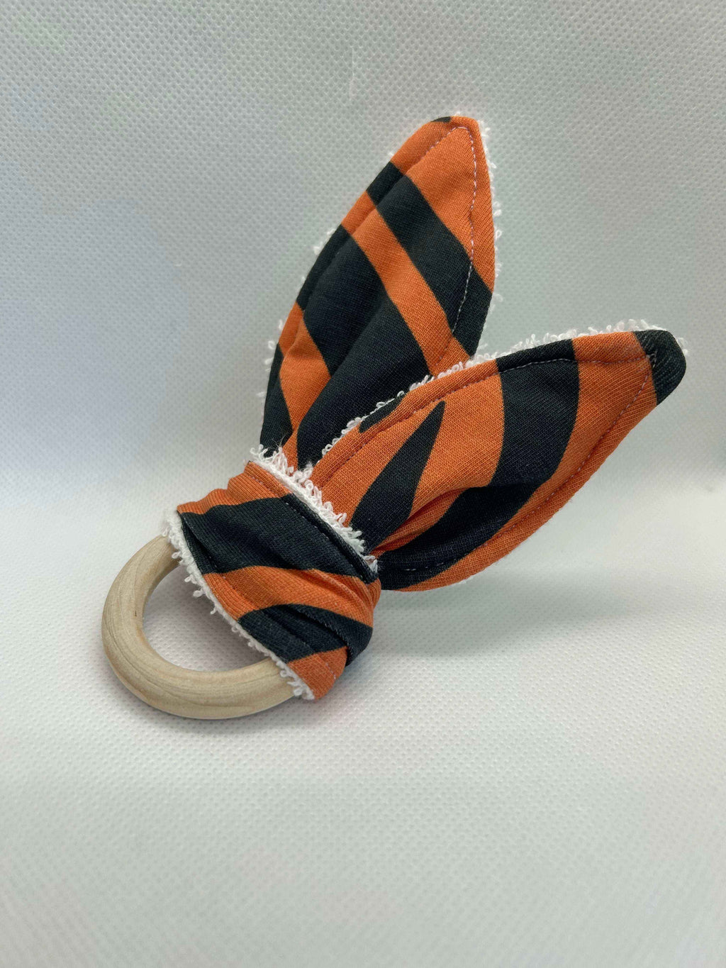 Tiger Print Baby Rattle with Crinkle Sensory Toy