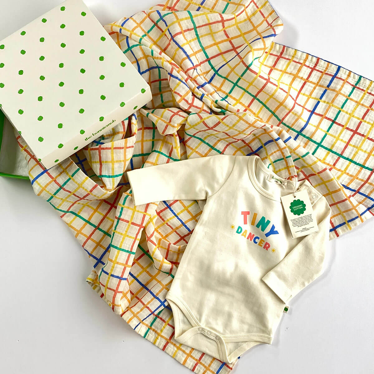 Dancer & Ditto Set - Baby Bodysuit & Muslin Swaddle Blanket in Gift Box