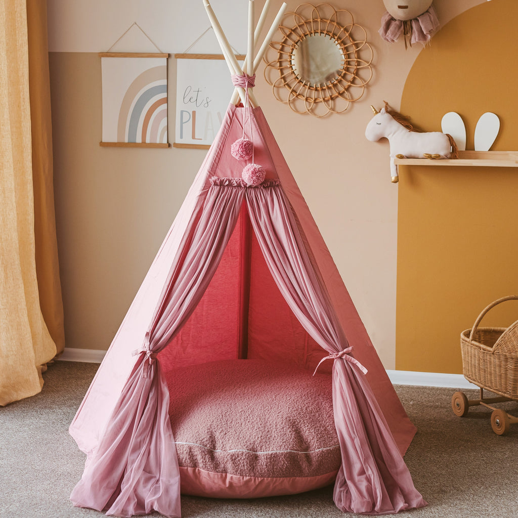 Fairy Kids Play Tent with Tulle in Rose