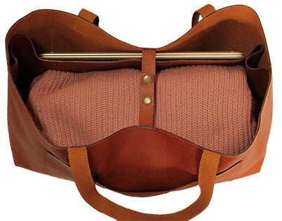 Leather Tote Bag for Work and Travel
