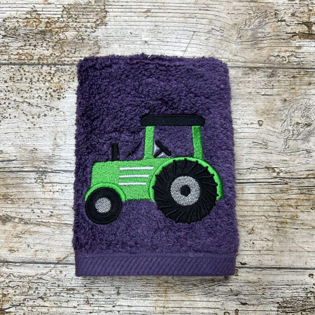 Tractor Face Cloth in 10 Colours