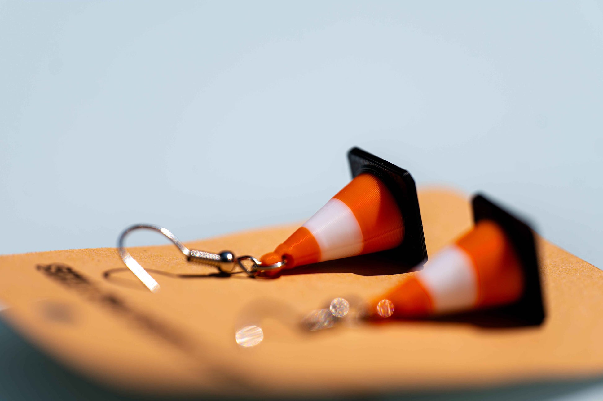 Traffic Cone Dangling Earrings