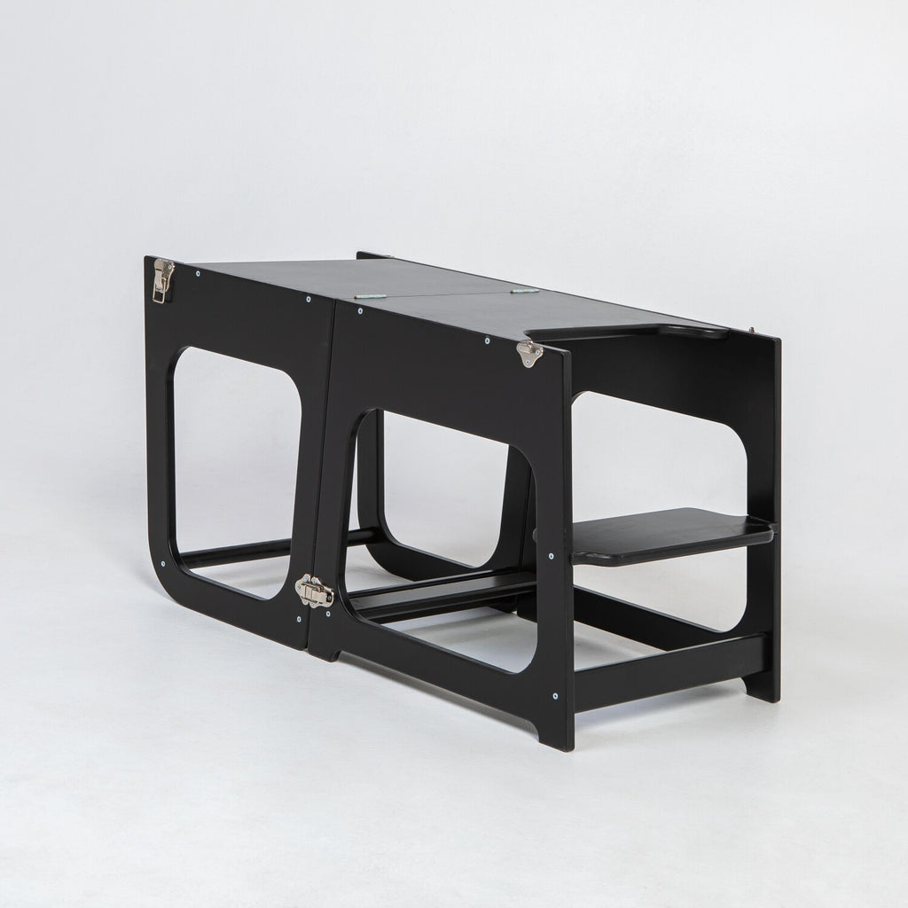 2-in-1 Convertible Kitchen Tower - Safe & Versatile for Kids by Montessori House Bed at www.brixbailey.com