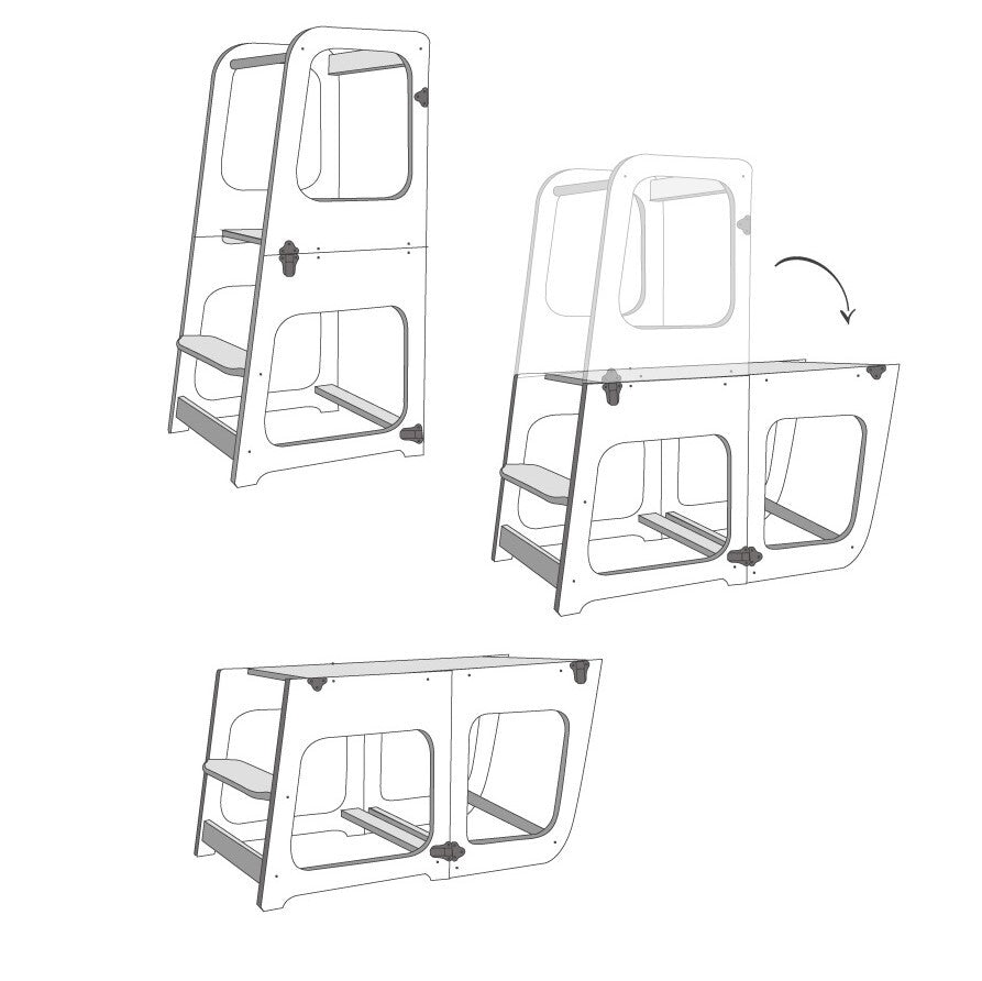 2-in-1 Convertible Kitchen Tower for Kids – Safe & Versatile by Montessori House Bed at www.brixbailey.com