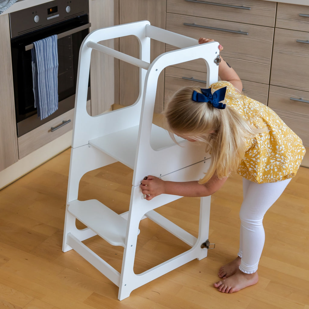 2-in-1 Convertible Kitchen Tower – Versatile & Child-Friendly by Montessori House Bed at www.brixbailey.com