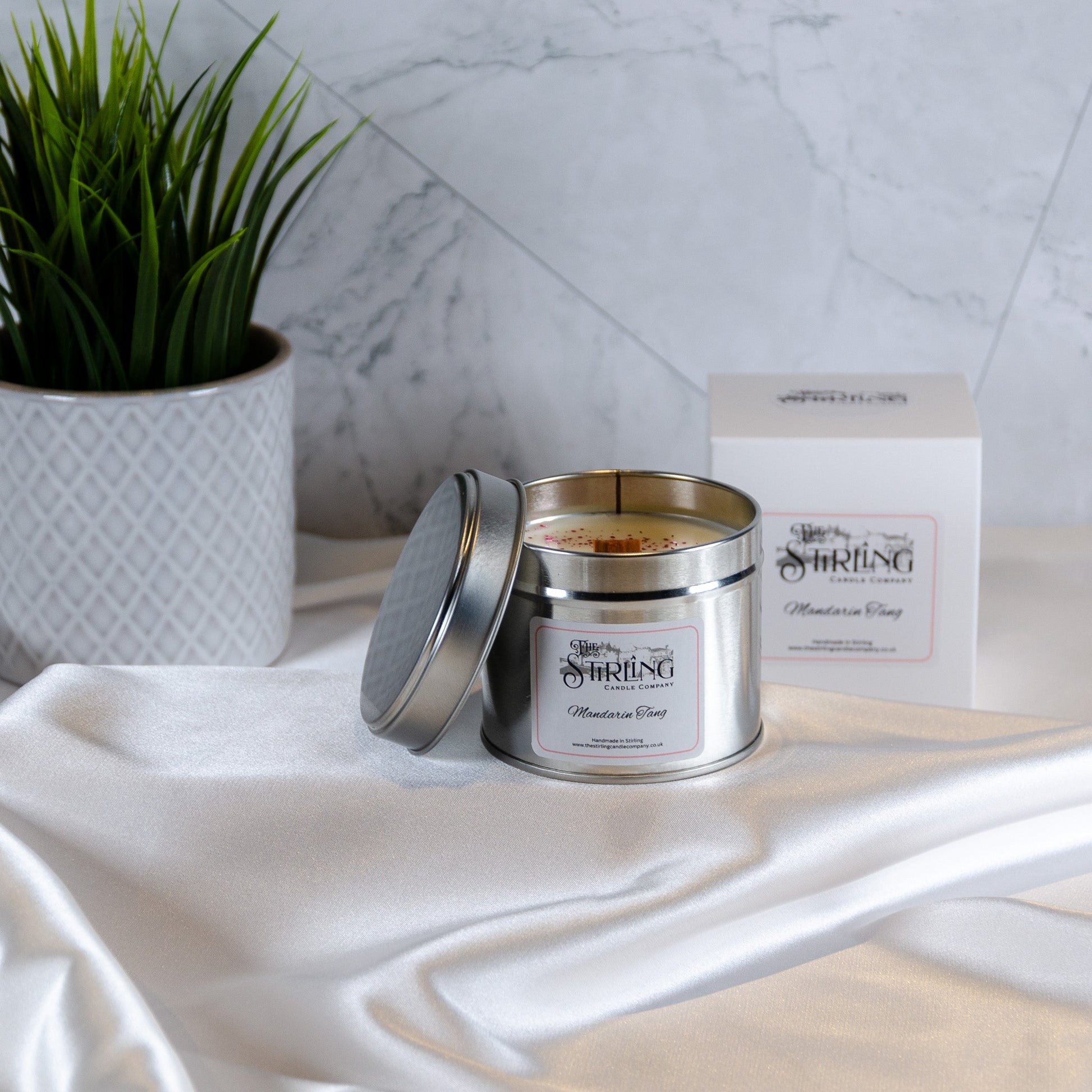 Mandarin Tang Travel Tin Candle with Wooden Wick