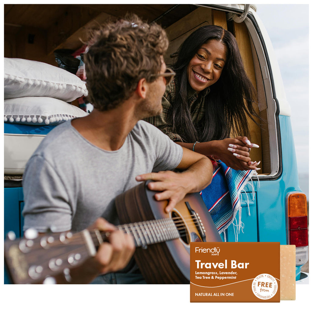 Travel Soap Bar with Lemongrass, Lavender, Tea Tree and Peppermint