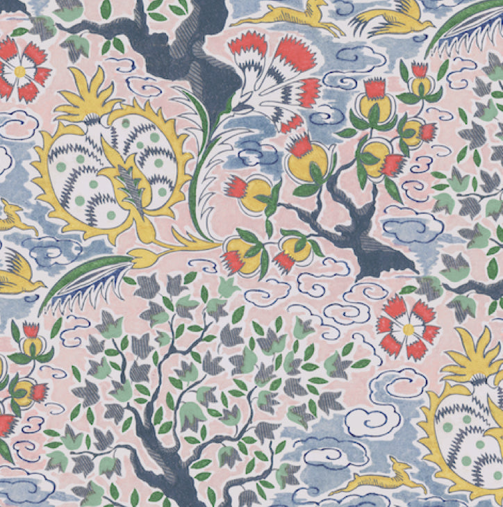 Tree of Life Eden Fabric in Oatmeal Linen