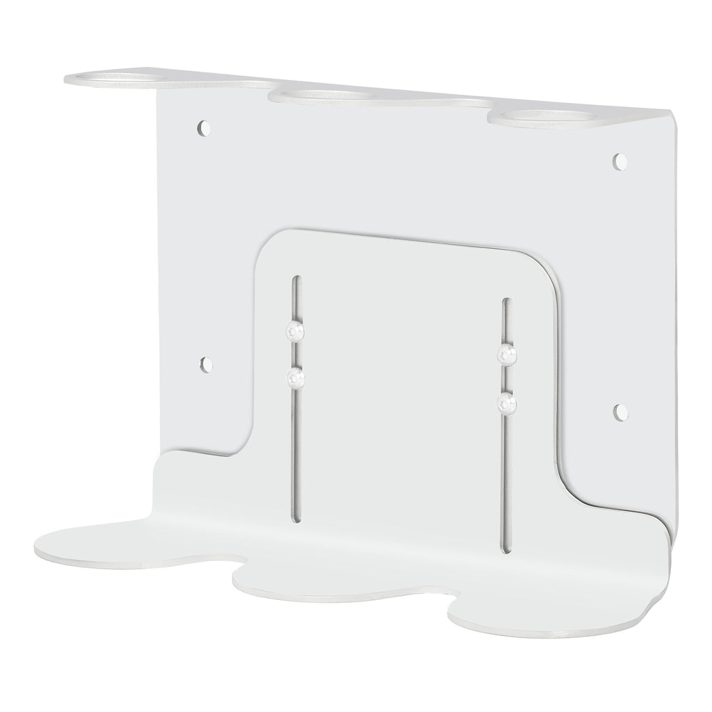 White Triple Bottle Holder Wall Mount