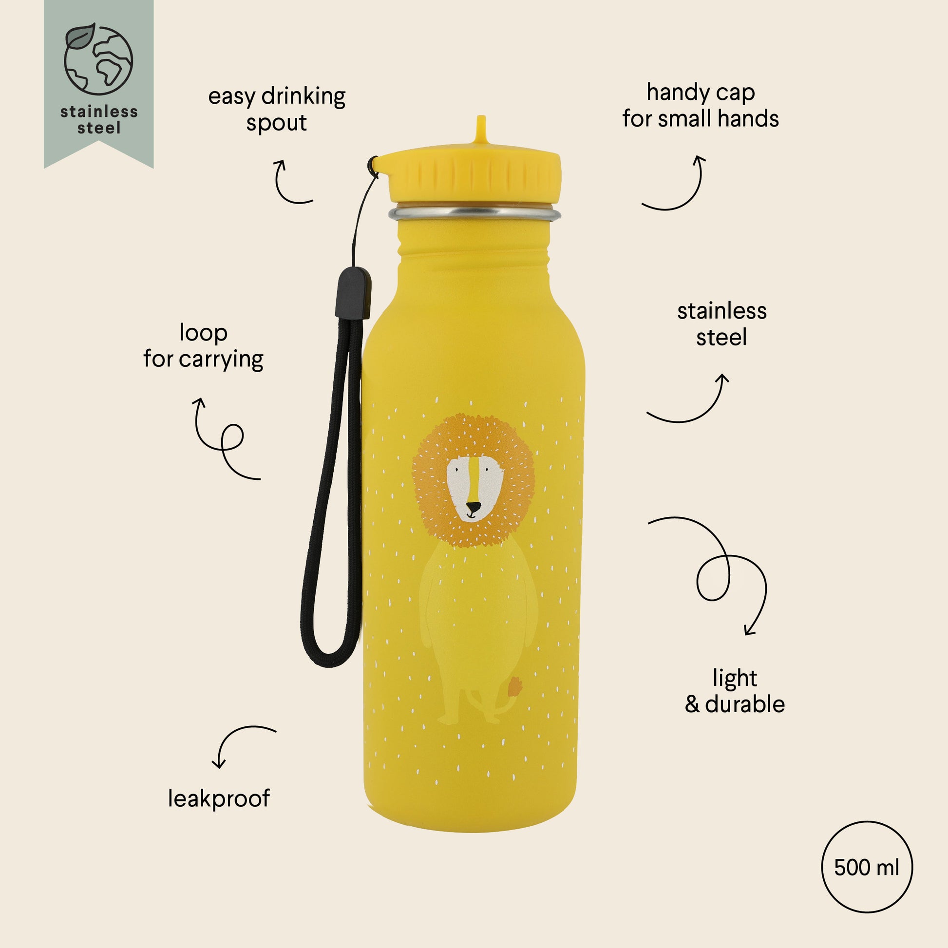 Durable Stainless Steel Kids' Water Bottle – Leakproof & Toxin-Free by Trixie Baby at brixbailey.com