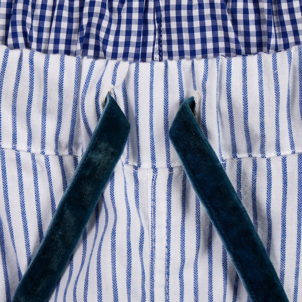 Women Monk Seal Loungers Blue Striped