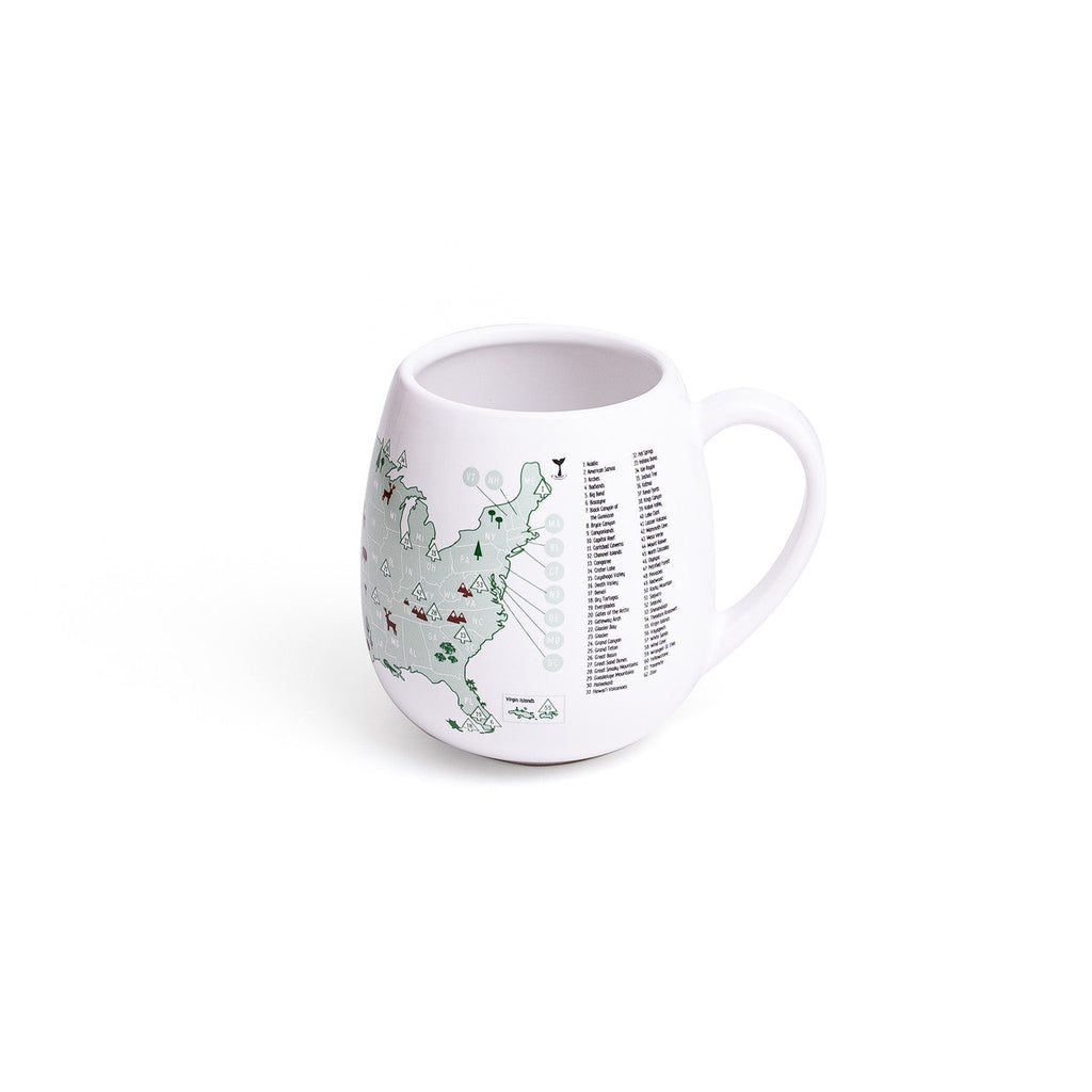 US National Parks Mug with Interactive Map