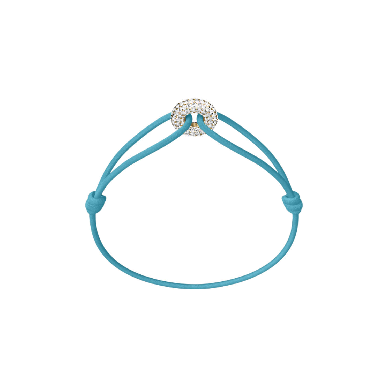 Mini Golden Soho Pave Cord Bracelet