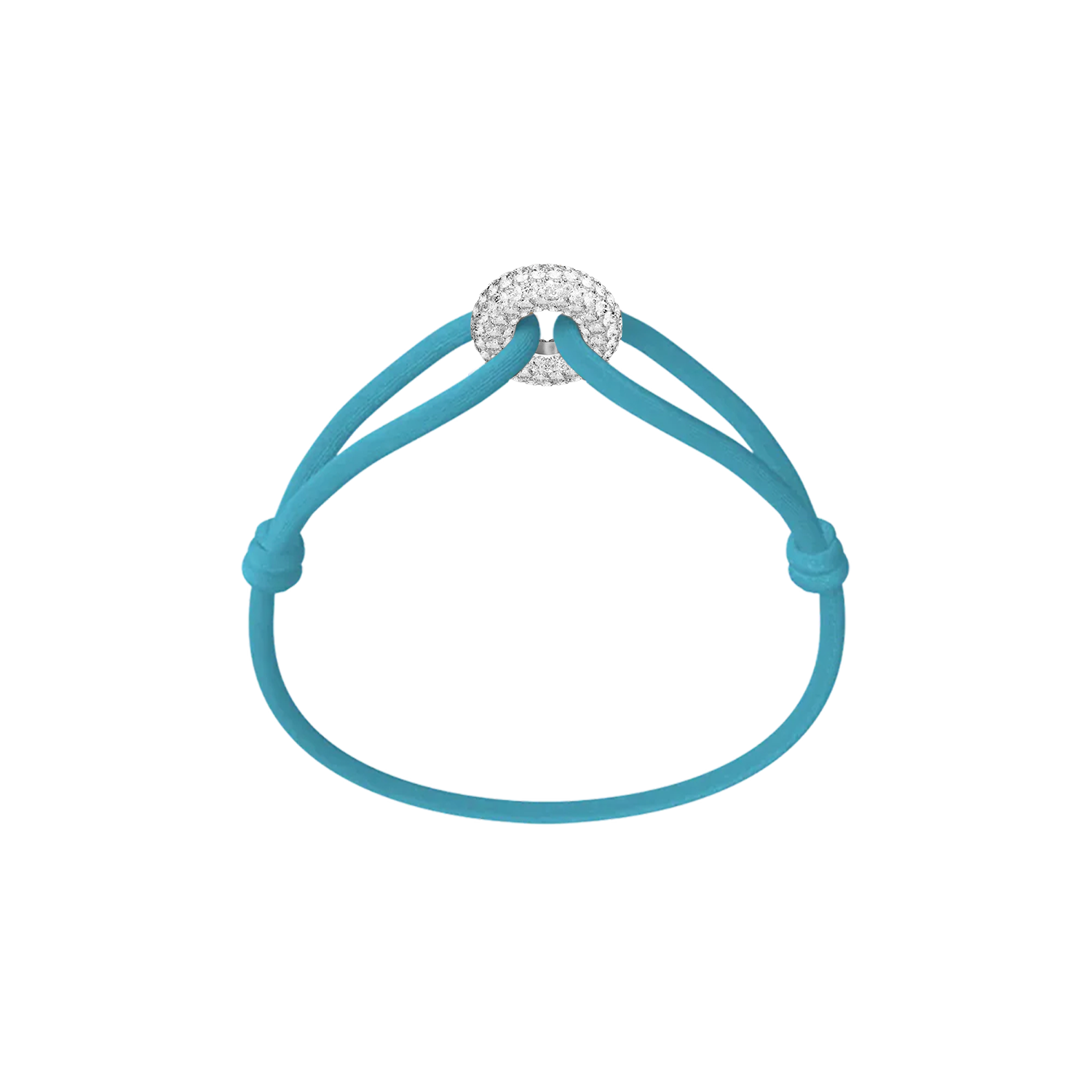 Silver Soho Pavé Cord Bracelet