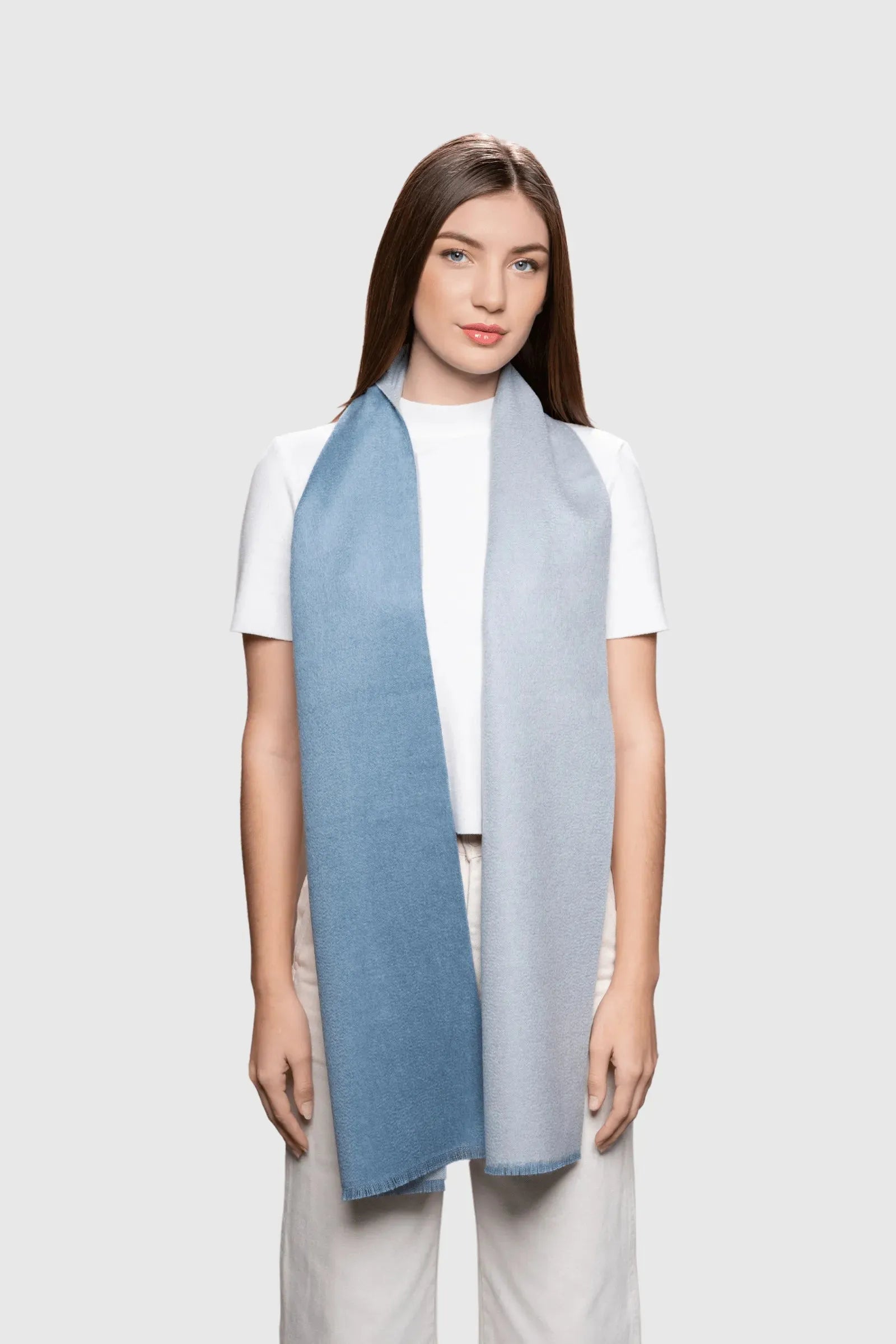 Two Tone Baby Alpaca Scarf