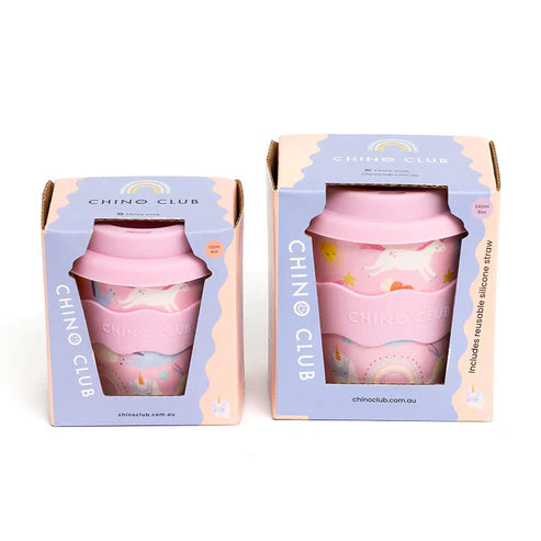 Pink Unicorn Kids Cup 8oz with Straw