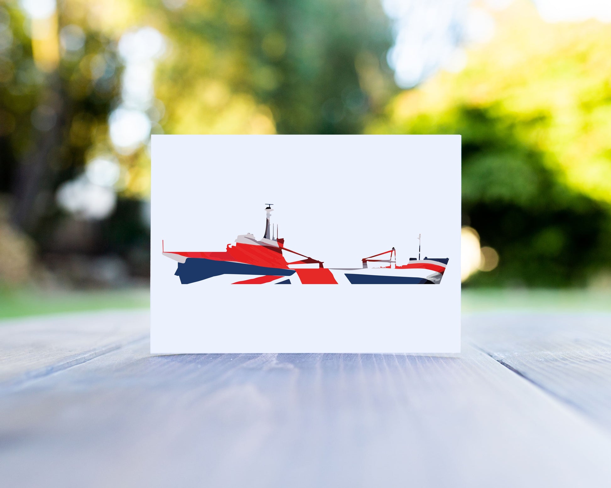 Round Table Union Flag Greeting Card A6