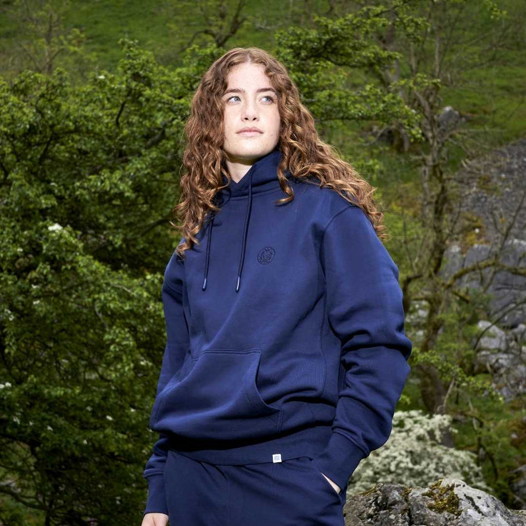 Unisex Brass Monkey Navy Hoodie