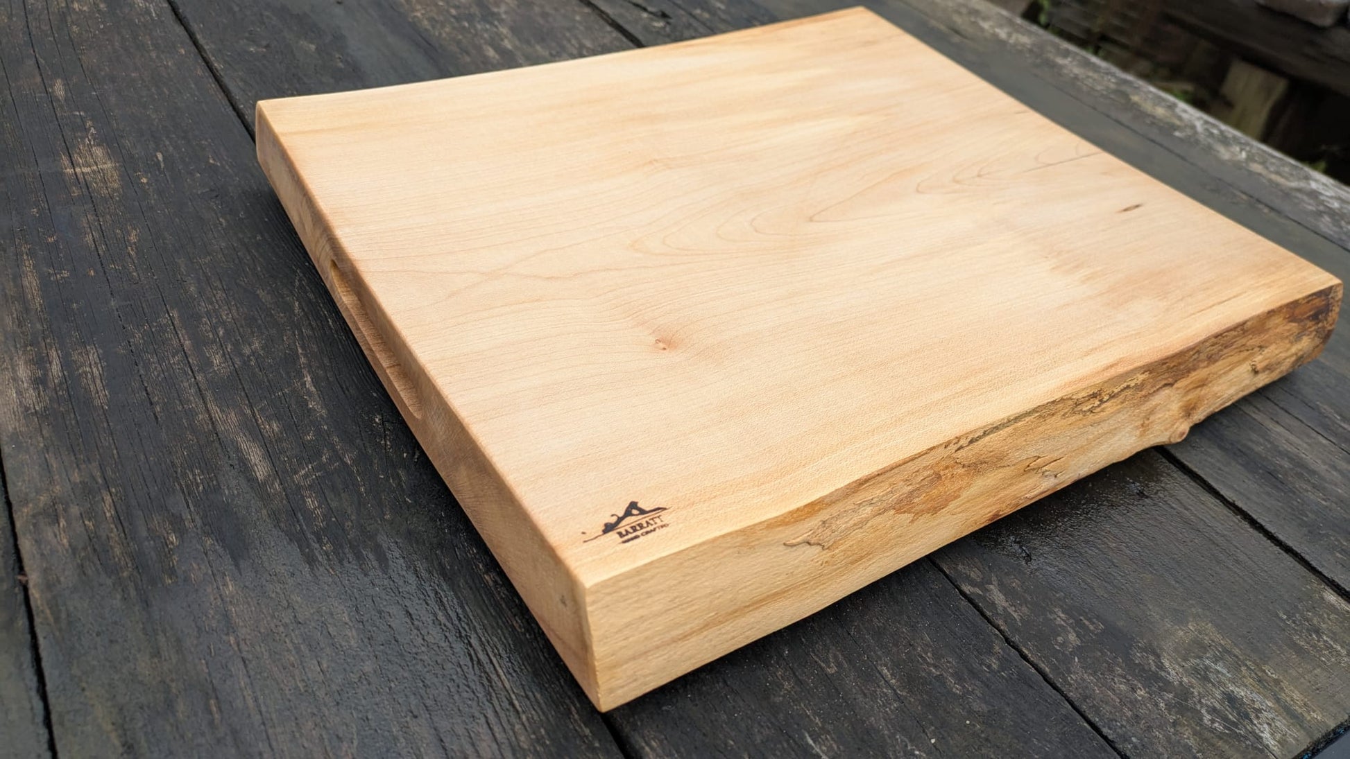 Sycamore and Blue Chopping Board