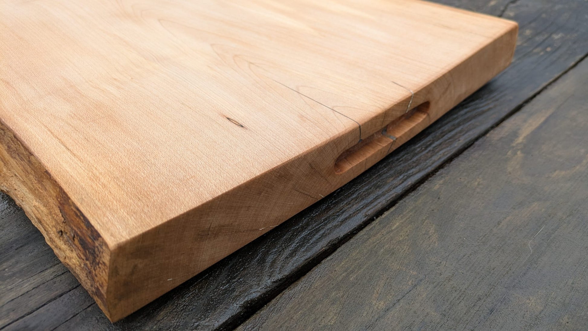 Sycamore and Blue Chopping Board
