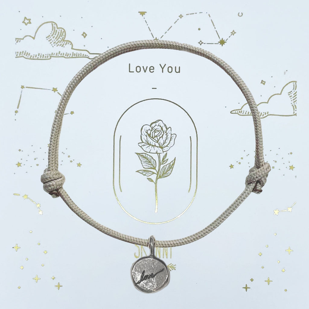 Love You Rope Bracelet in Sterling Silver