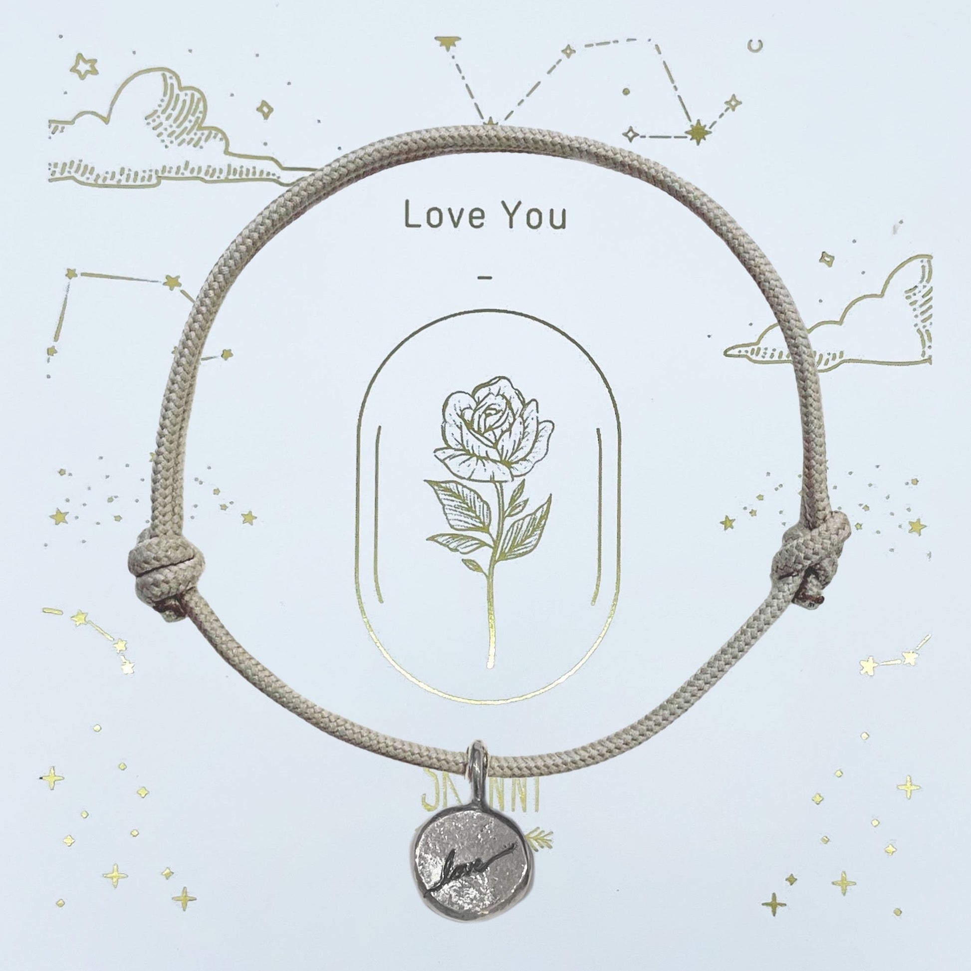 Love You Rope Bracelet in Sterling Silver