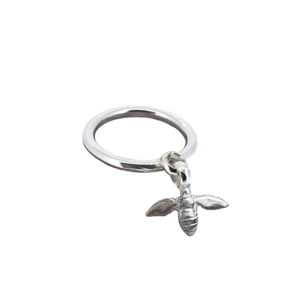 Honey Bee Dangle Ring in Sterling Silver