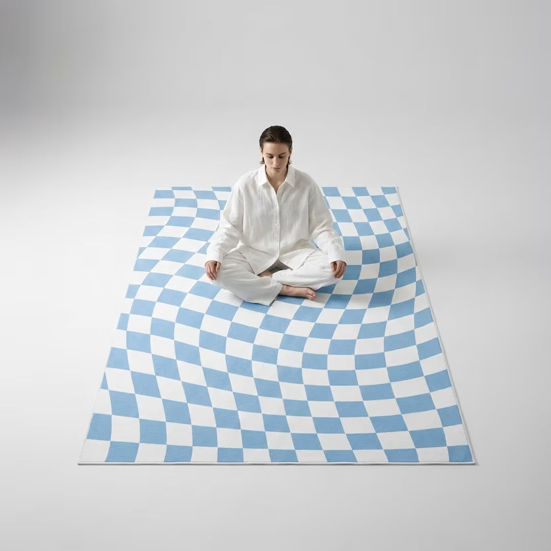 Retro Checkerboard Rug in 7 Colours